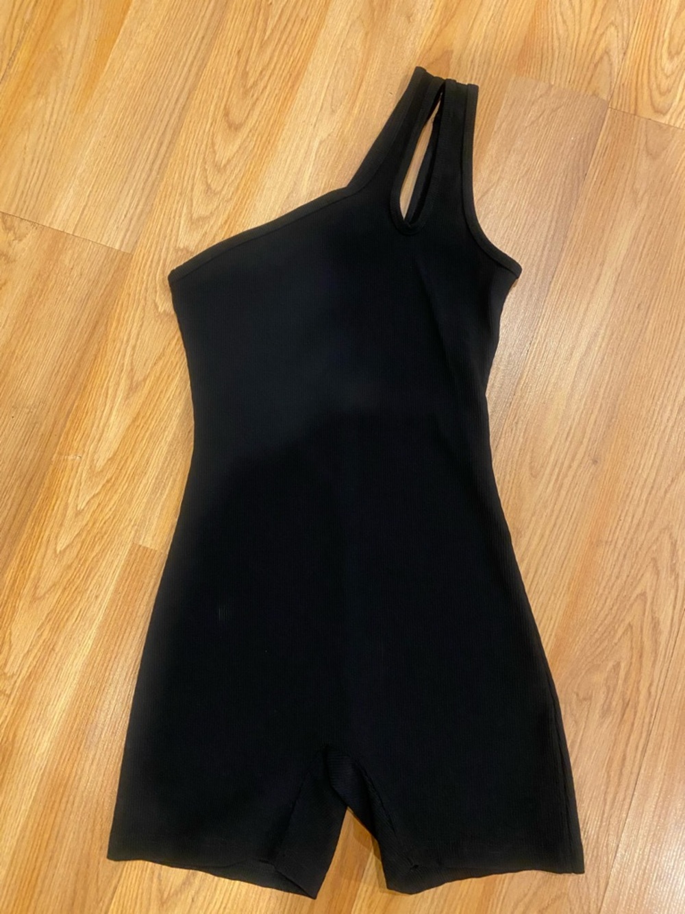 One-Shoulder Black Romper